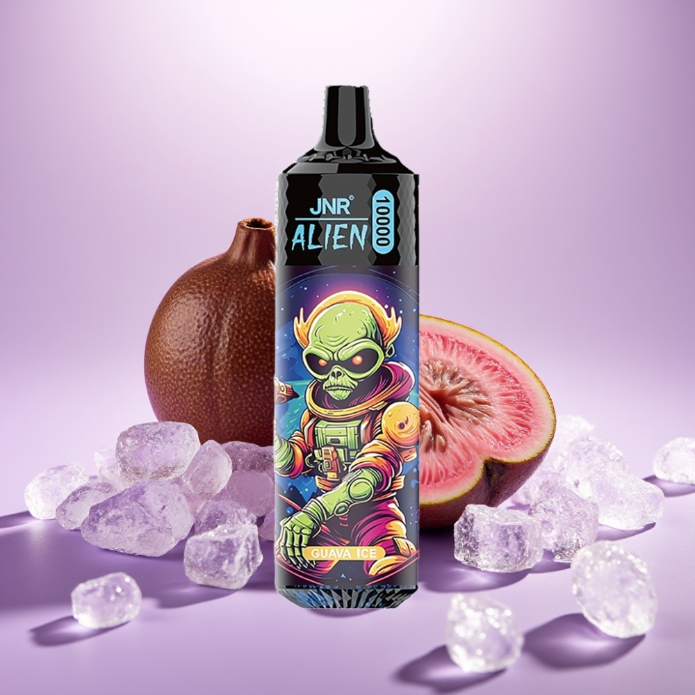 JNR Alien 10000 Puffs Vape De Hielo de Guayaba con RGB, 850mAh, Carga Rápida Type-C