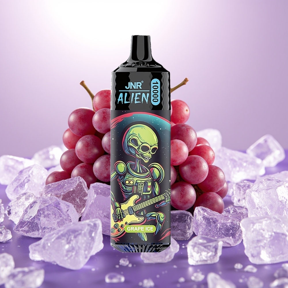 JNR Alien 10000 Puffs Vape De Hielo de Uva con Carga Rápida Type-C y Luces LED RGB