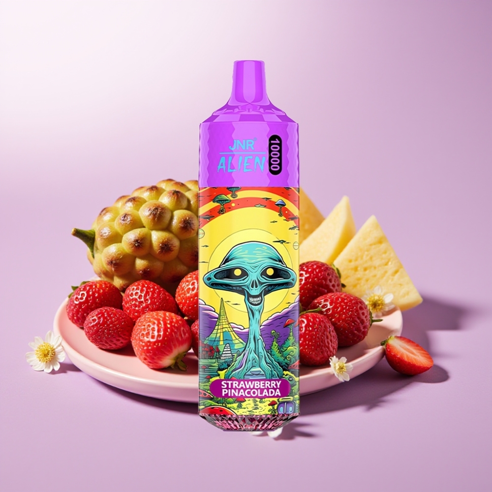 JNR Alien 10000 Puffs Vape Diseño Deportivo con Luz LED y Sabor Fresa Piña Colada