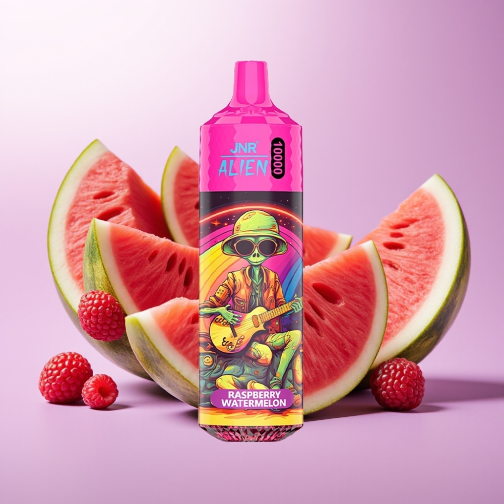 JNR Alien 10000 Puffs Vape Disposable Frambuesa Sandía – 850mAh, 20ml, RGB, Tipo-C