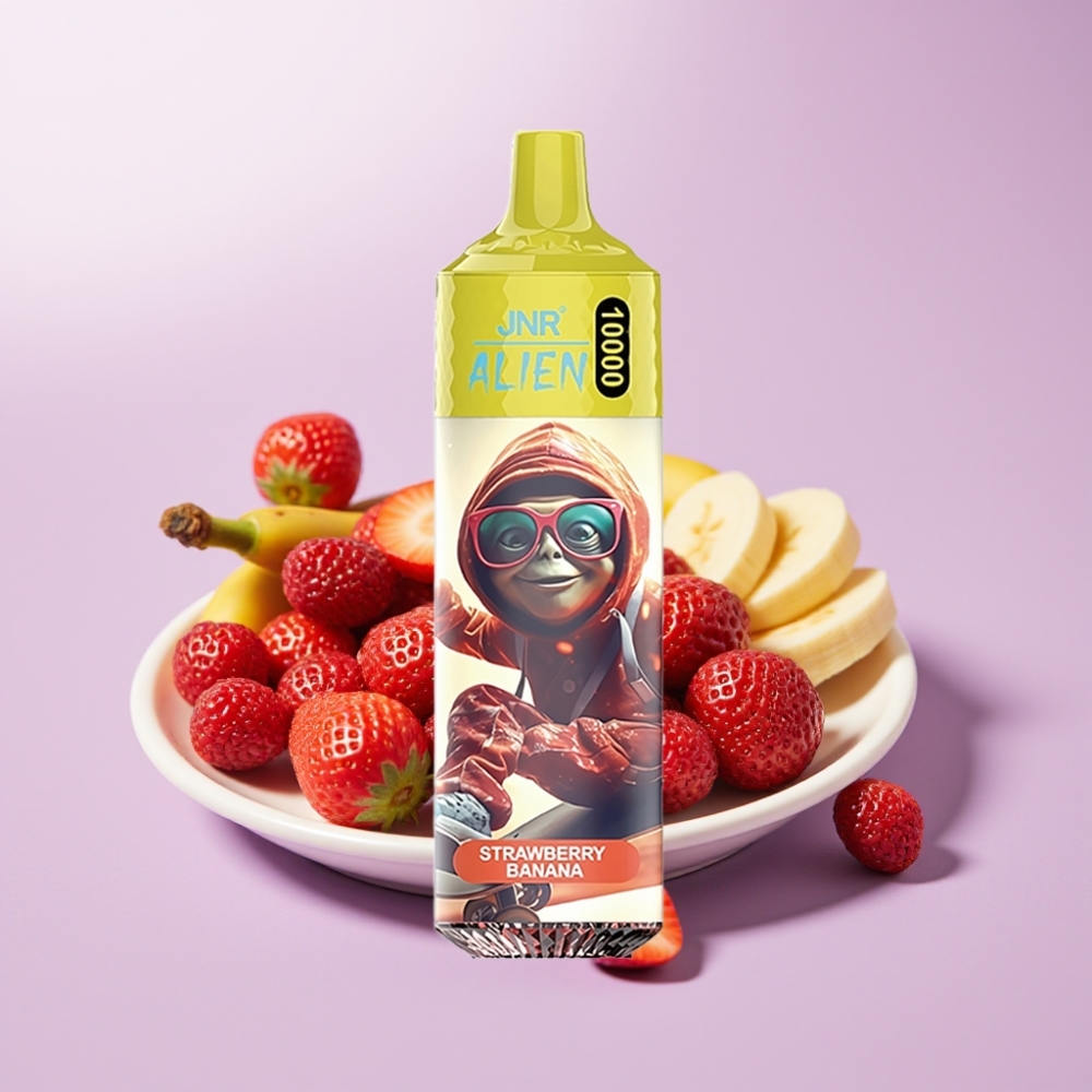 JNR Alien 10000 Puffs Vape Fresa Plátano – 20ml, RGB, Tipo-C, Diseño Deportivo