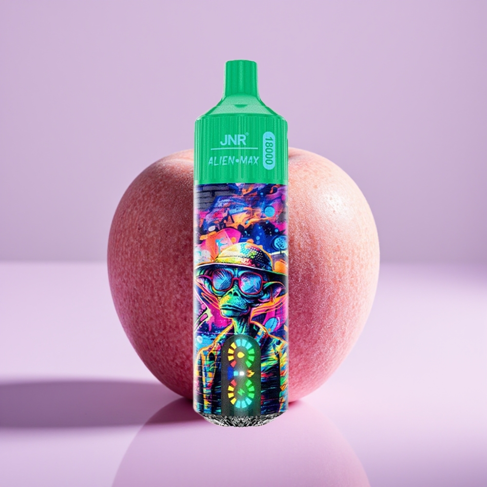 JNR Alien Max 18000 Puffs Vape Manzana Helada con Dual Mesh Coil, 28ml E-liquid y Type-C Quick Charge