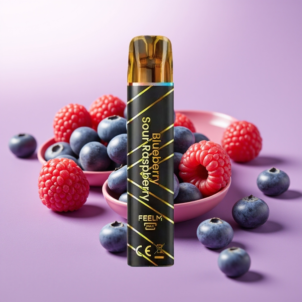 JNR Black&Golden 800 Puffs Desechable Vape Arándalo Ácido Frambuesa 550mAh 2ml TPD 2% Nic