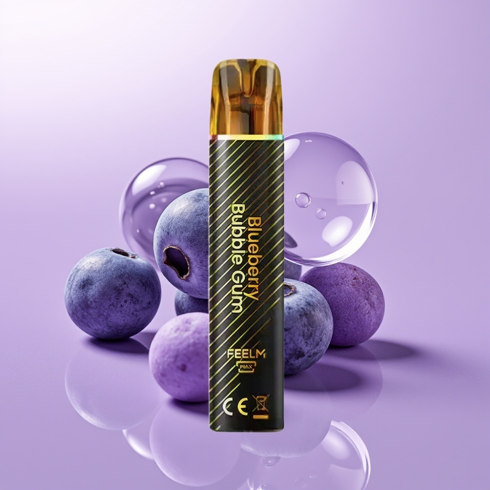 JNR Black&Golden 800 Puffs Desechable Vape Chicle de Arándano Azul – 550mAh, 2ml, TPD, 2% Nic