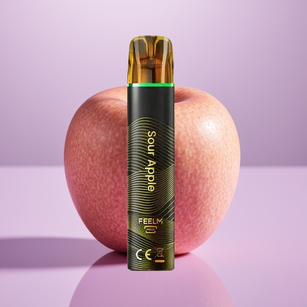 JNR Black&Golden 800 Puffs Desechable Vape Manzana Ácida – Sin Carga, 550mAh, 2ml, TPD, Nicotina 2%