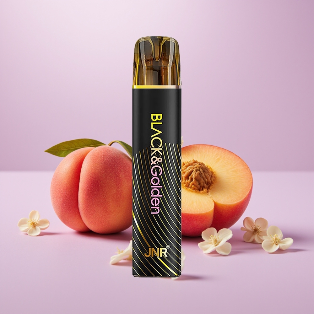 JNR Black&Golden 800 Puffs Desechable Vape Melocotón Mango - 550mAh, 2ml, TPD, 2% Nicotina
