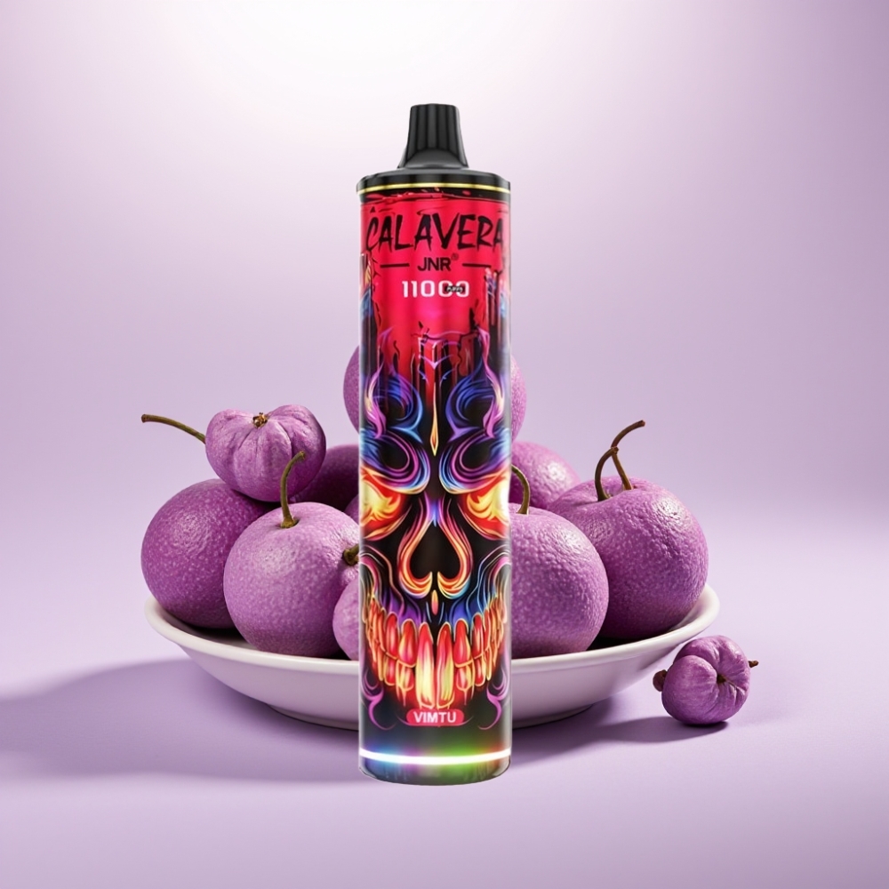JNR Calavera 11000 Puffs Desechable con Carga Tipo-C, Batería 850 mAh y Sabor Vimtu