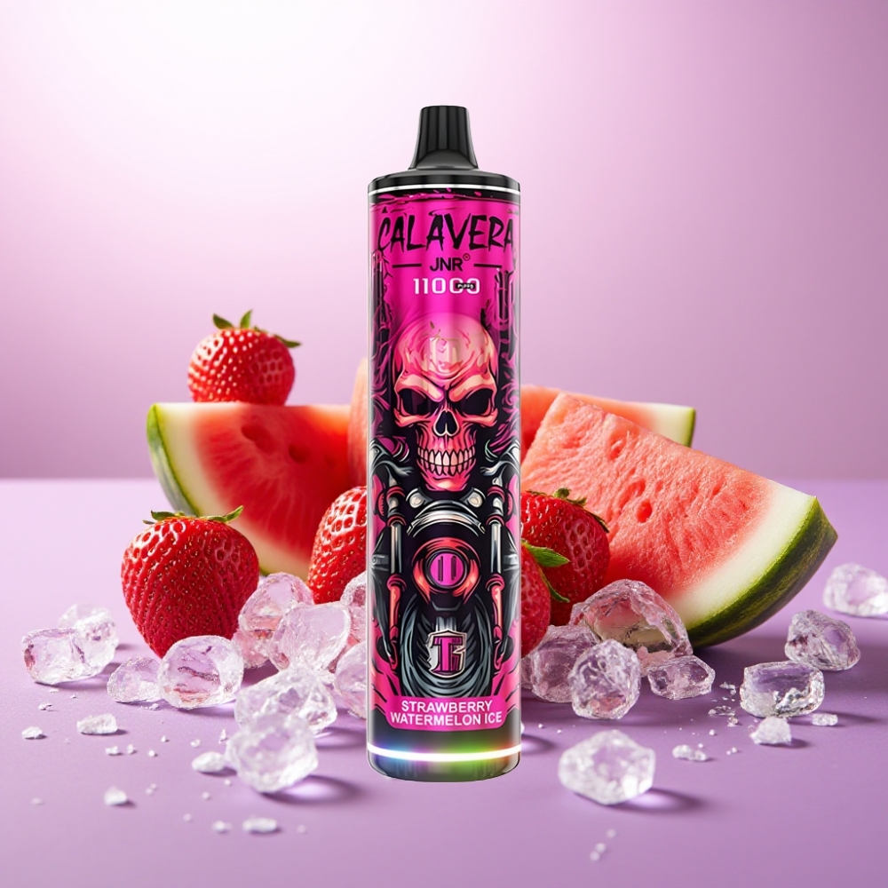 JNR Calavera 11000 Puffs Disposable Vape Fresa Sandía Hielo con Puerto Type-C y 21ml