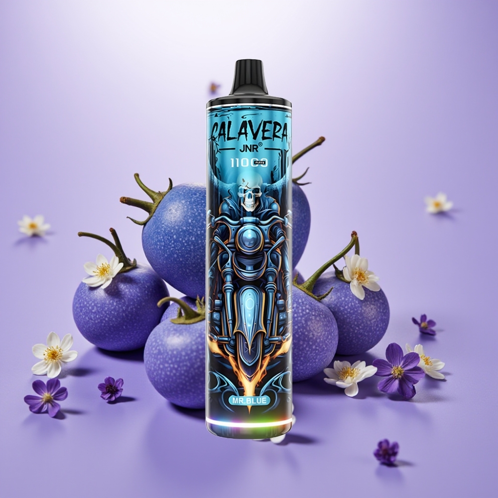 JNR Calavera 11000 Puffs Vape Desechable Mr Azul, Tipo-C, 850mAh, 21ml, 1.0ohm