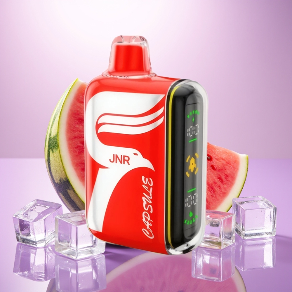 JNR Capsule 15000 Puffs Vape Desechable Sandía Helada – 20ml, 850mAh, Dual Mesh Coil, Pantalla LED, Tipo-C