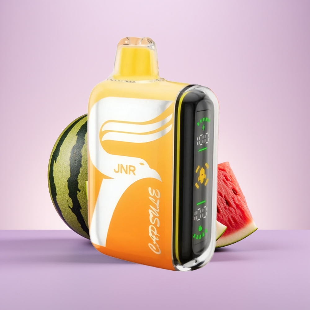 JNR Capsule 15000 Puffs Vape Desechable Sandía Lichi con Dual Mesh Coil, Smart LED y Carga Tipo-C