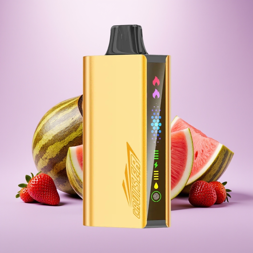 JNR Cruiser 12000 Puffs Sin Carga Vape Desechable Fresa Coco Sandía con Batería 3500 mAh y Pantalla Animada