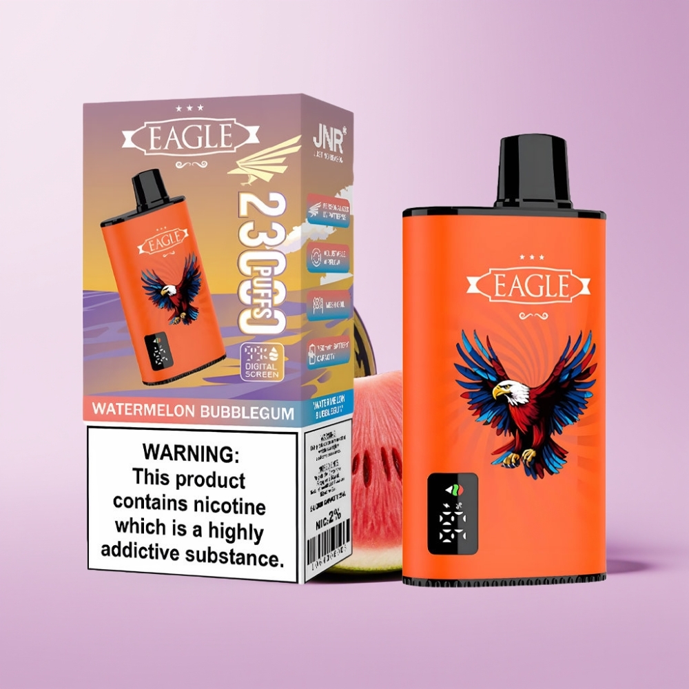 JNR EAGLE Smart 23000 Puffs Disposable Vape Sandía Chicle con Pantalla Digital y Bobina Mesh 1.0ohm