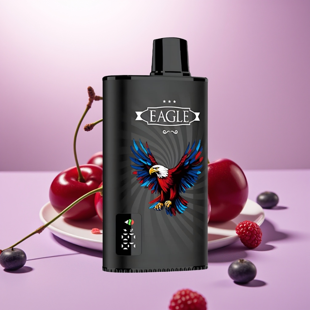 JNR EAGLE Smart 23000 Puffs Vape Desechable con Pantalla Digital, Bobina Mesh 1.0ohm, Flujo de Aire Ajustable y Sabor Cereza Cola