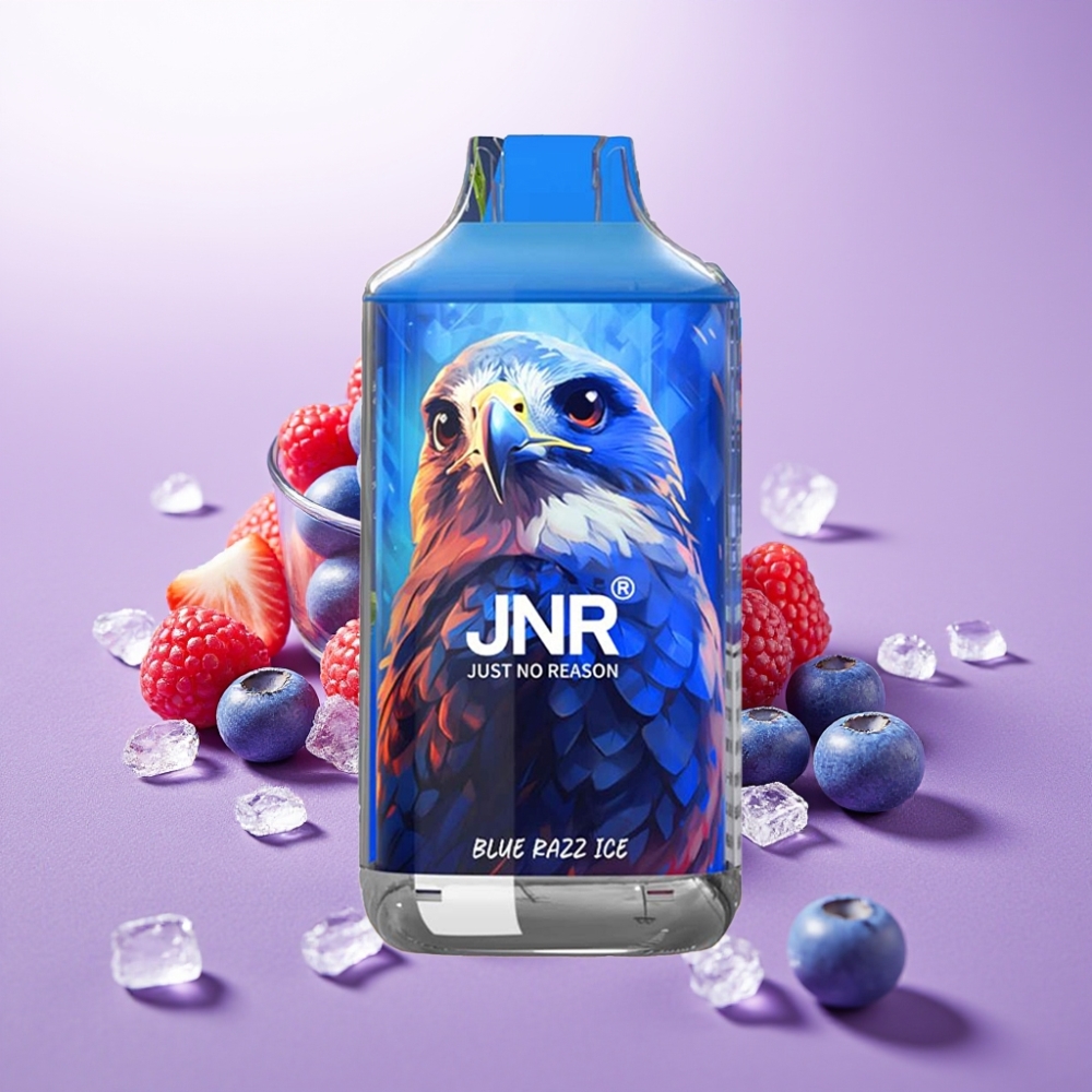 JNR Falcon 16000 Puffs Vape Desechable Arándano Azul Helado – 22ml, Dual Mesh Coil, Pantalla LED