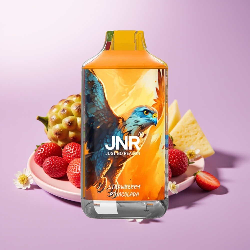JNR Falcon 16000 Puffs Vape Desechable Fresa Piña Colada – 22ml, Doble Malla, Pantalla LED