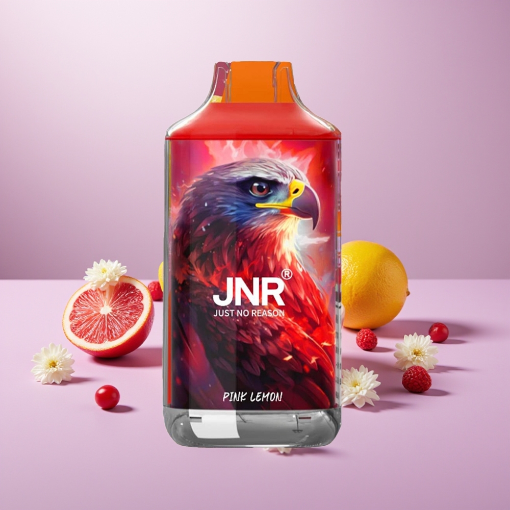 JNR Falcon 16000 Puffs Vape Disposable Limón Rosa - 22ml, Doble Malla, 850mAh, Pantalla LED