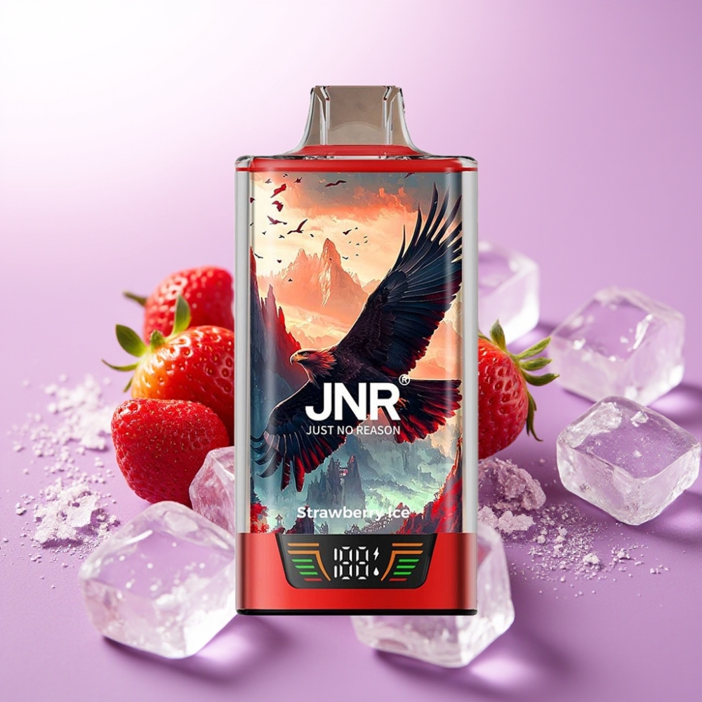 JNR Falcon Pro 28000 Desechable Vape Fresa Helada – 30ml, 28000 Caladas, Pantalla Inteligente, Dual Mesh, USB-C