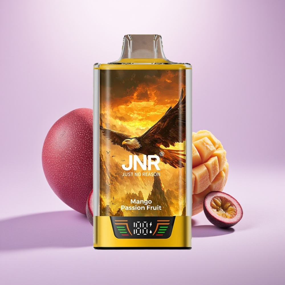 JNR Falcon Pro 28000 Desechable Vape Mango Maracuyá – 30ml, 28000 Caladas, Pantalla Inteligente, USB-C