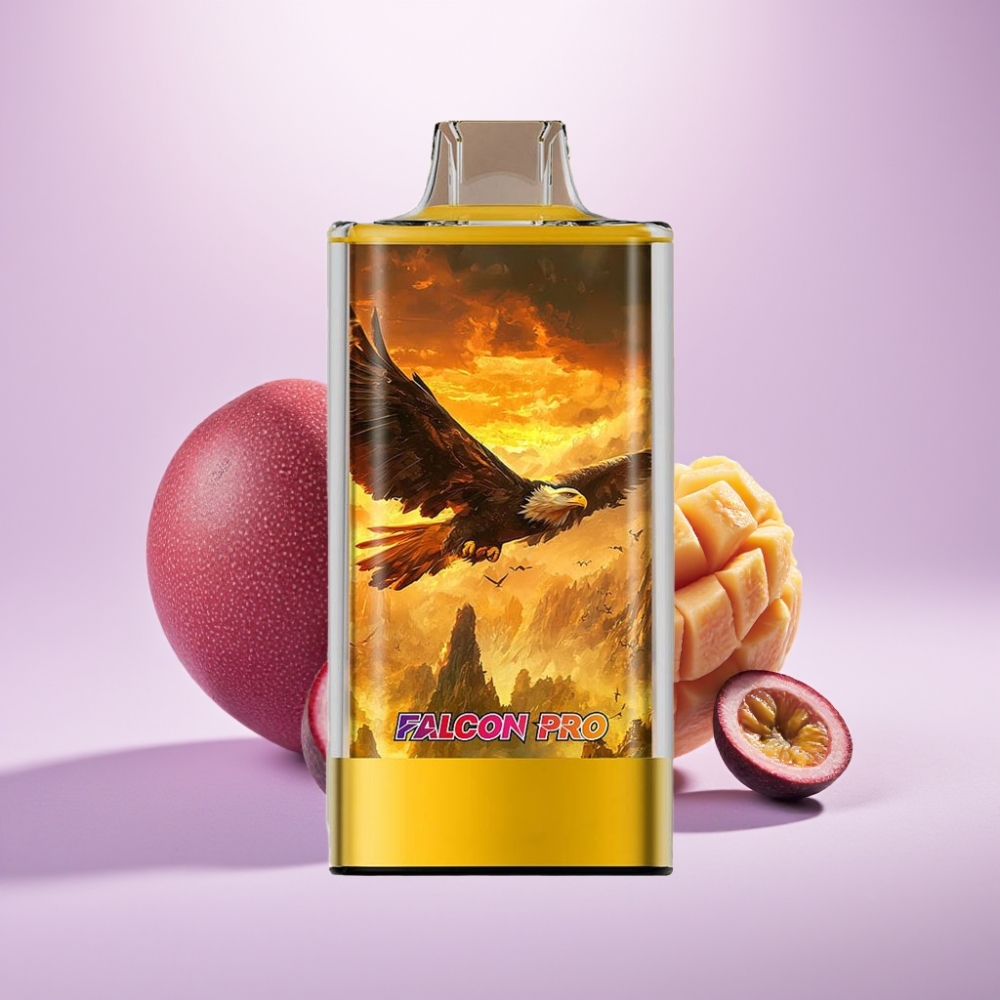 JNR Falcon Pro 28000 Desechable Vape Mango Maracuyá – 30ml, 28000 Caladas, Pantalla Inteligente, USB-C
