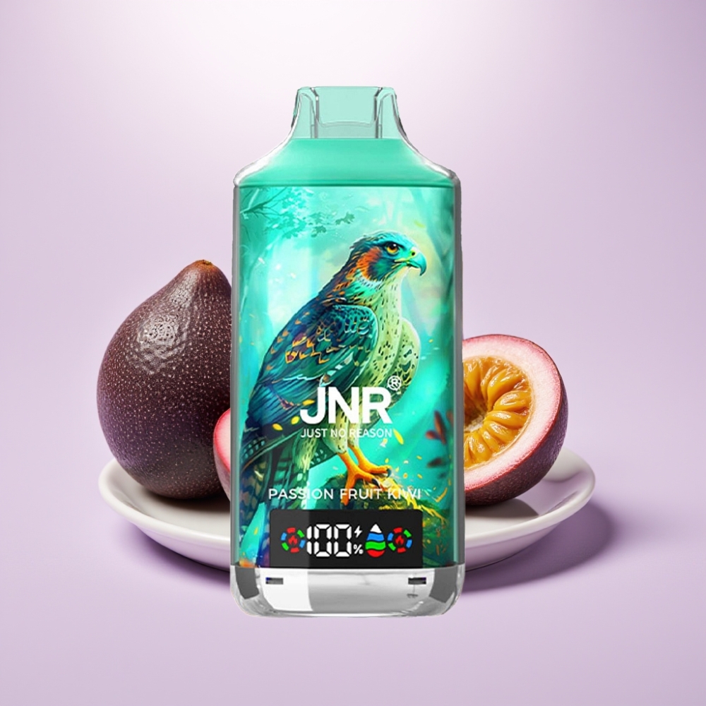 JNR Falcon X 18000 Puffs Vape Disposable Maracuyá Kiwi – 24ml, Doble Malla, Pantalla Digital, Tipo-C