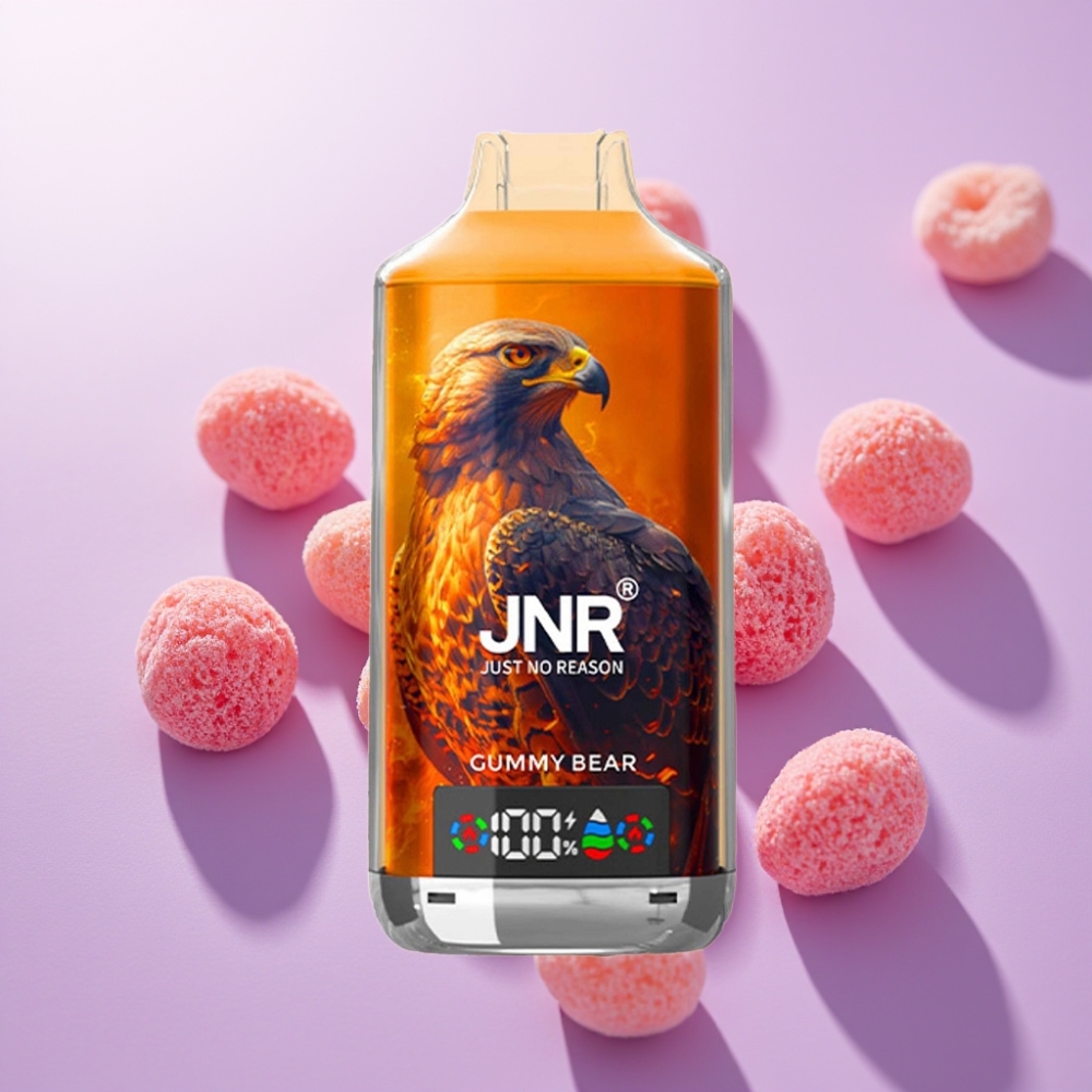 JNR Falcon X 18000 Puffs Vape Disposable Oso de Goma con Pantalla Digital y Carga Rápida Type-C