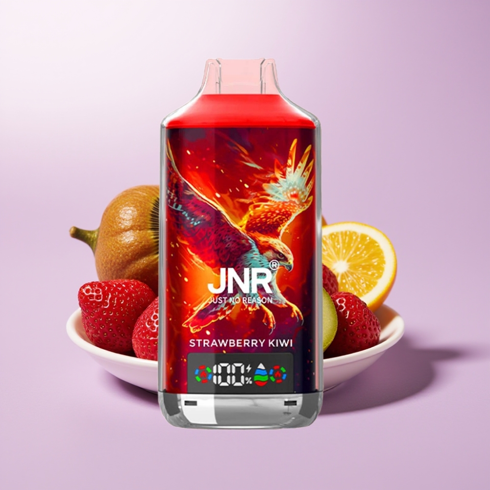JNR Falcon X 18000 Puffs Vape Fresa Kiwi – 24ml, Doble Malla, Pantalla Digital, Carga Rápida Type-C