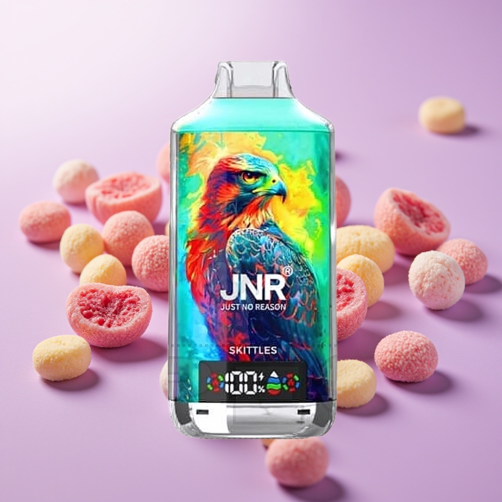 JNR Falcon X Sabores Skittles 18000 Puffs Vape Desechable con Doble Malla y Carga Rápida Type-C