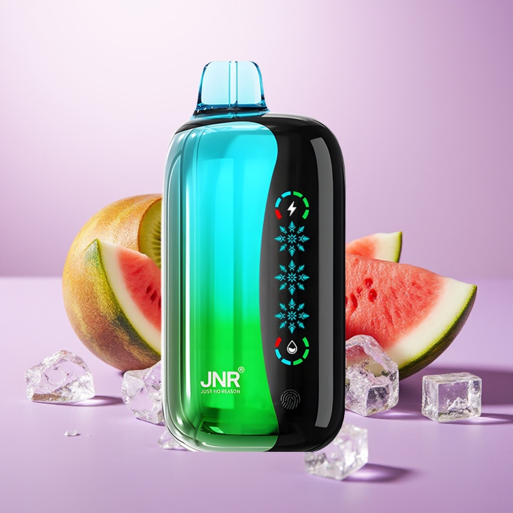 JNR Flex Ice 21000 Puffs Desechable Vape Kiwi Sandía Hielo con Ajuste de Hielo, Pantalla Táctil y Tipo-C