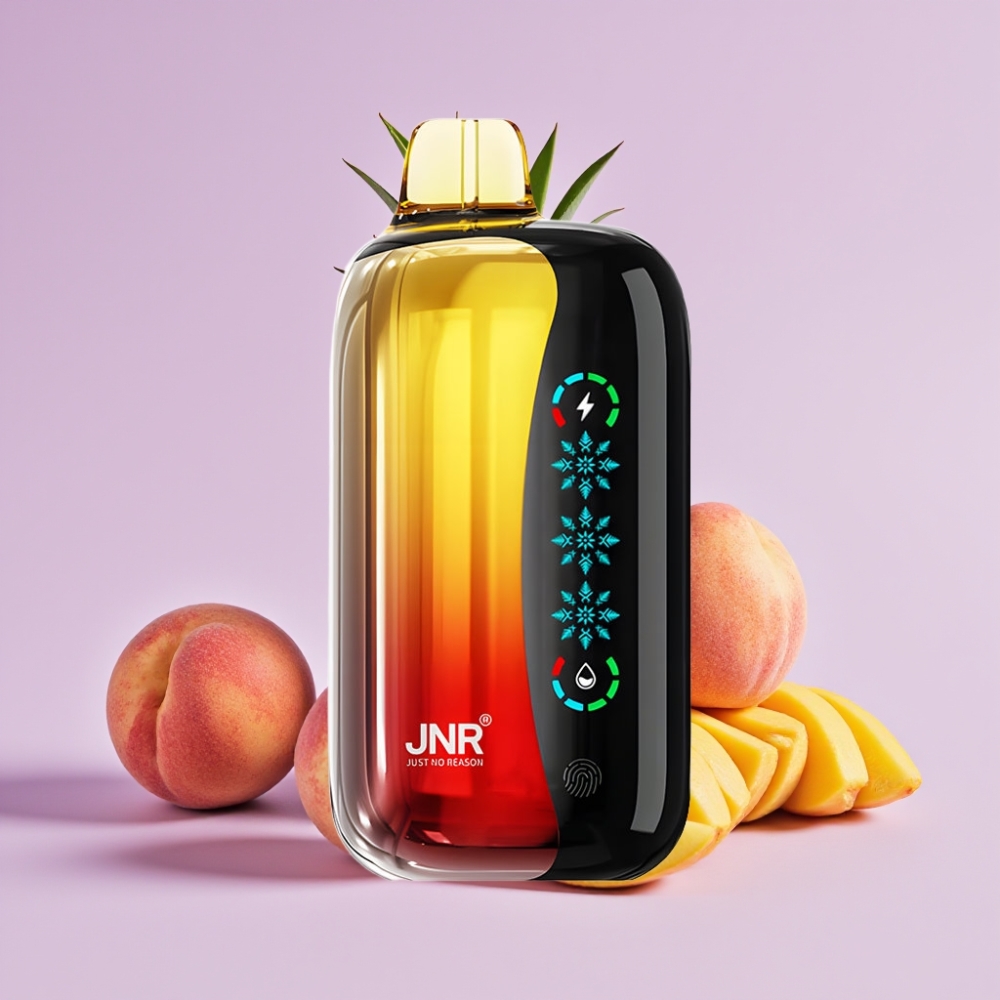 JNR Flex Ice 21000 Puffs Disposable Vape Melocotón Mango Piña con Ajuste de Hielo y Pantalla Táctil