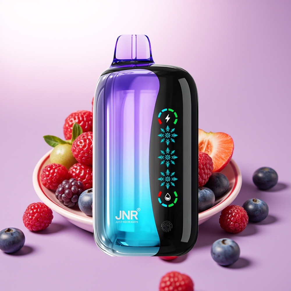 JNR Flex Ice 21000 Puffs Vape Desechable Aire Ajustable con Toque de Frío y Sabor a Frutos del Bosque