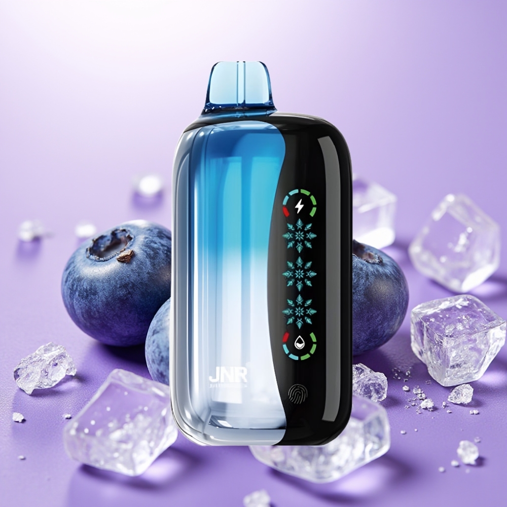 JNR Flex Ice 21000 Puffs Vape Desechable Ajustable con Hielo de Arándano y Pantalla Táctil