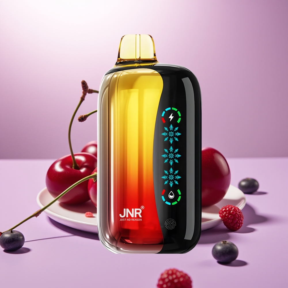 JNR Flex Ice 21000 Puffs Vape Desechable Cereza Cola con Ajuste de Hielo, Pantalla Táctil y Tipo-C