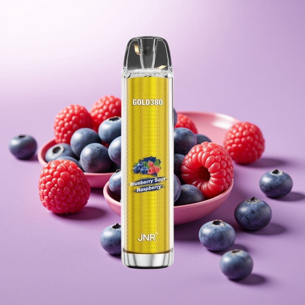 JNR Gold380 6000 Puffs Desechable Vape Arándano Frambuesa Ácida - 1500mAh, 13ml, Resistencia Mesh 1.0ohm