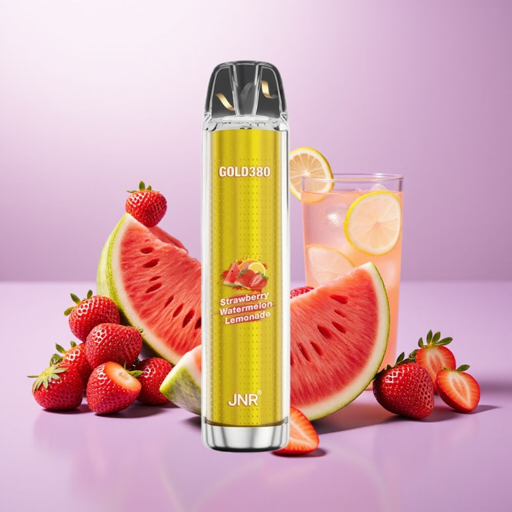 JNR Gold380 6000 Puffs Disposable Vape Fresa Sandía Limonada - 13ml, 1500mAh, 1.0ohm, Nicotina 0%/2%/5%