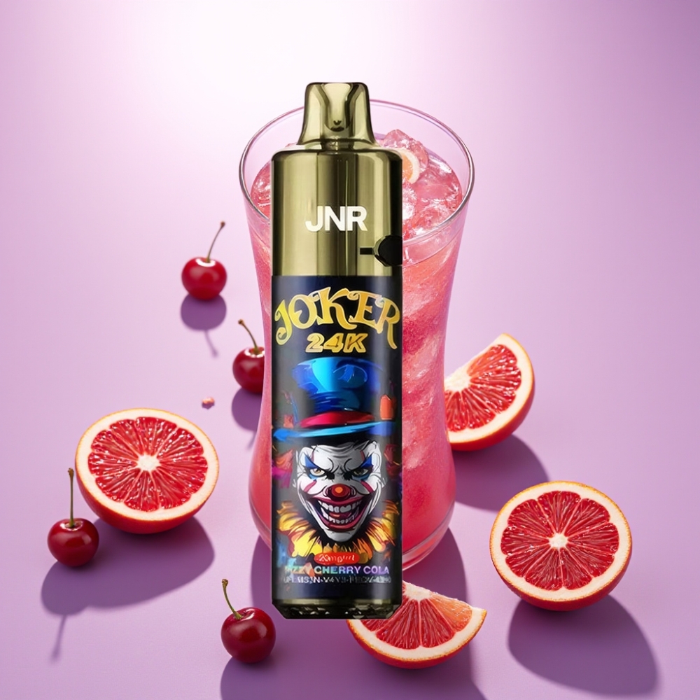 JNR Joker 24K Puffs Desechable Vape Cereza Cola Fizzy – 800mAh, Recargable, 10ml, 2% Nicotina