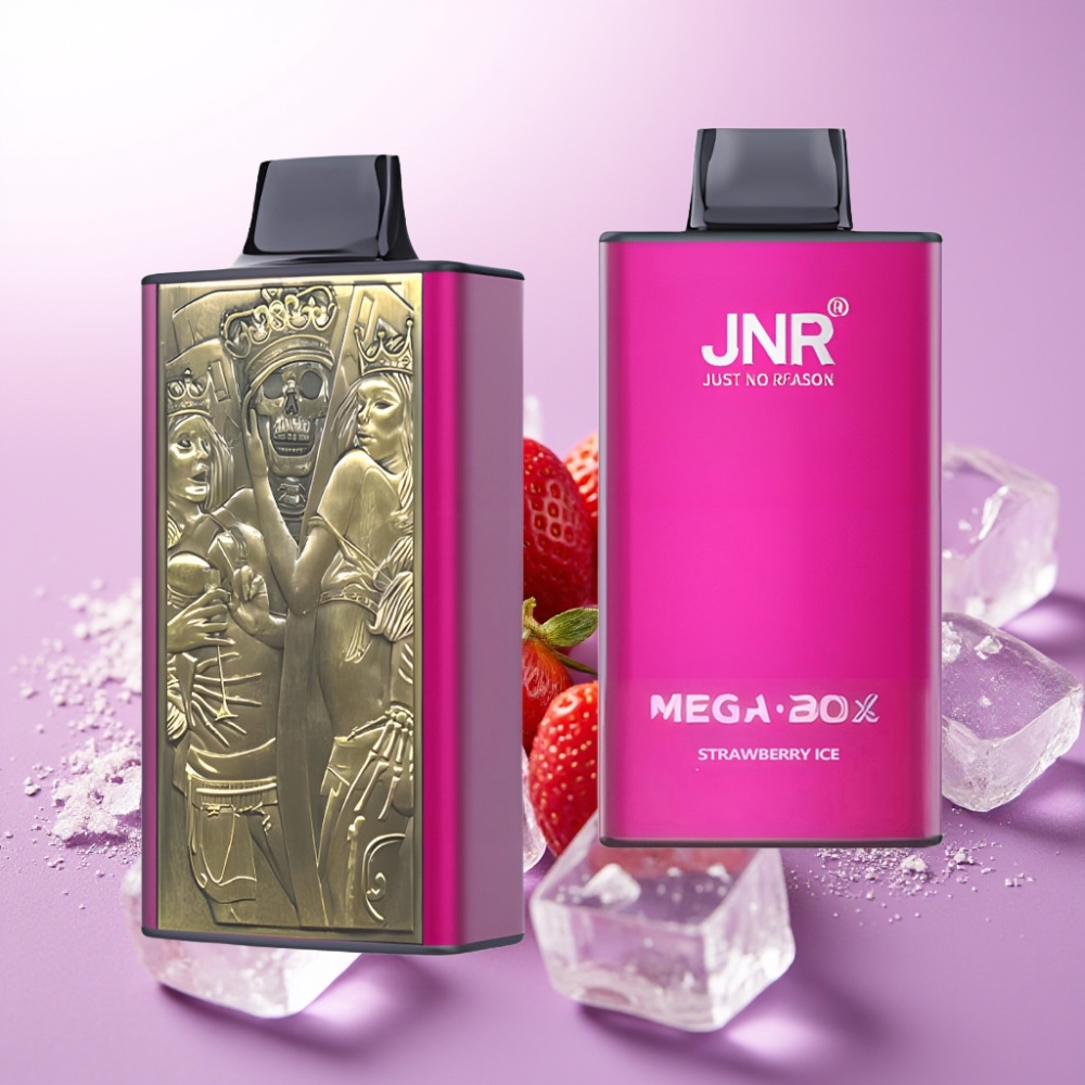 JNR Mega Box 25000 Puffs Desechable Vape Fresa Helada – 30ml, 850mAh, Carga Rápida Type-C