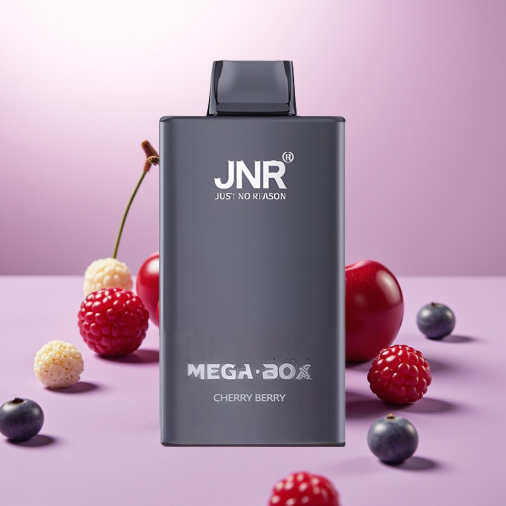 JNR Mega Box 25000 Puffs Disposable Vape Cereza y Baya - 30ml, 850mAh, Carga Rápida Type-C
