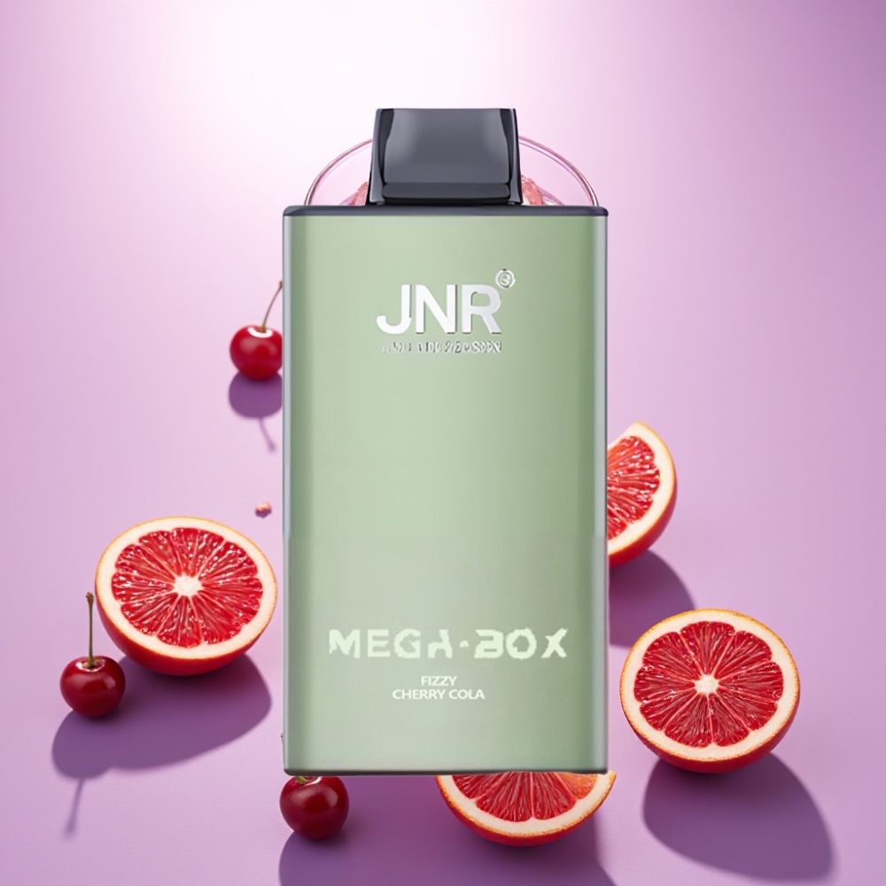 JNR Mega Box 25000 Puffs Vape Desechable Cereza Cola Fizzy – 30ml, 850mAh, Carga Rápida Type-C