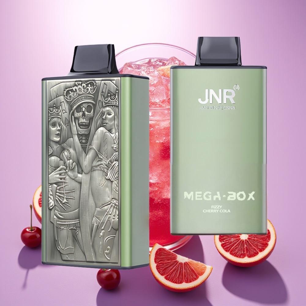 JNR Mega Box 25000 Puffs Vape Desechable Cereza Cola Fizzy – 30ml, 850mAh, Carga Rápida Type-C