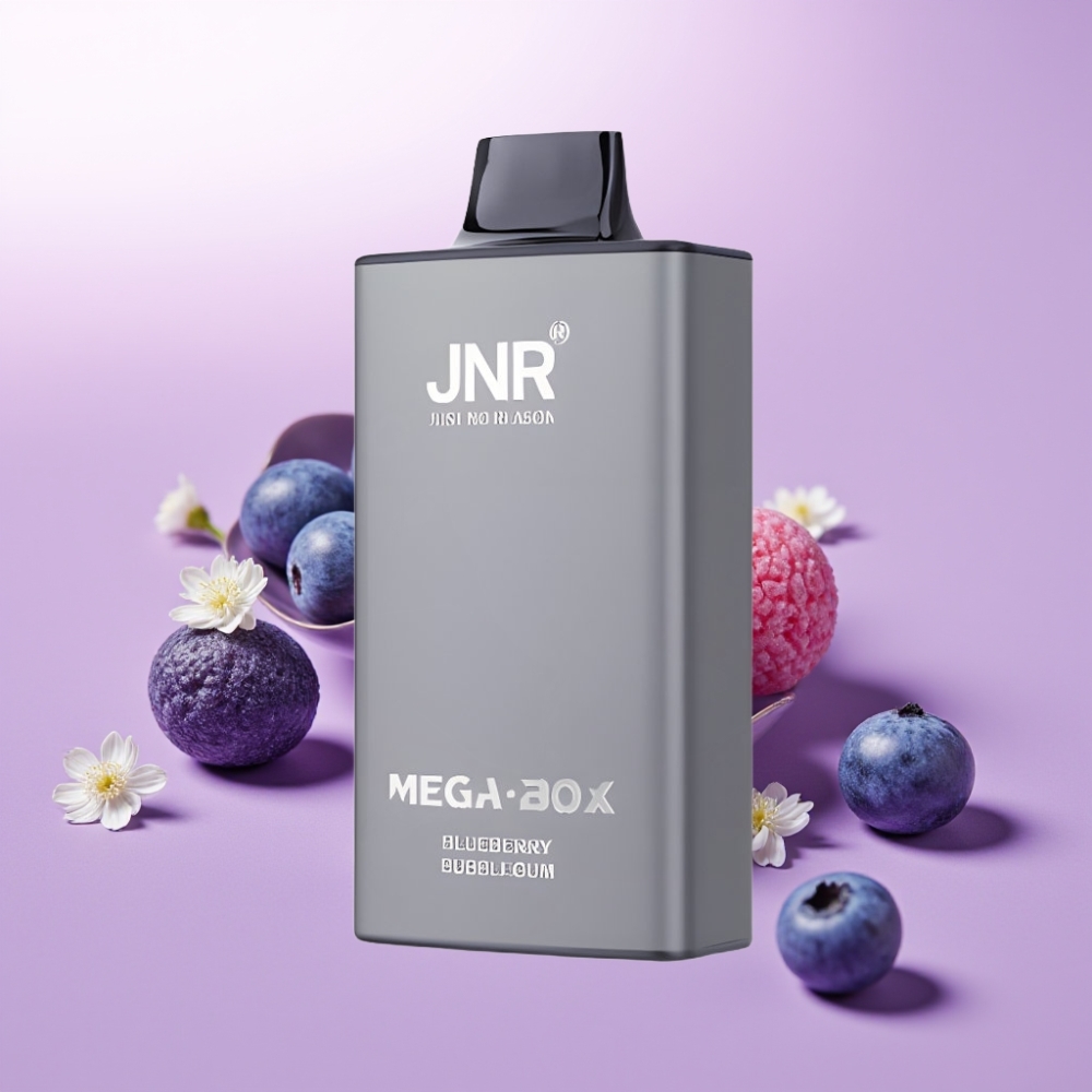 JNR Mega Box 25000 Puffs Vape Desechable Chicle de Arándano - 30ml, Carga Rápida Type-C, 850mAh
