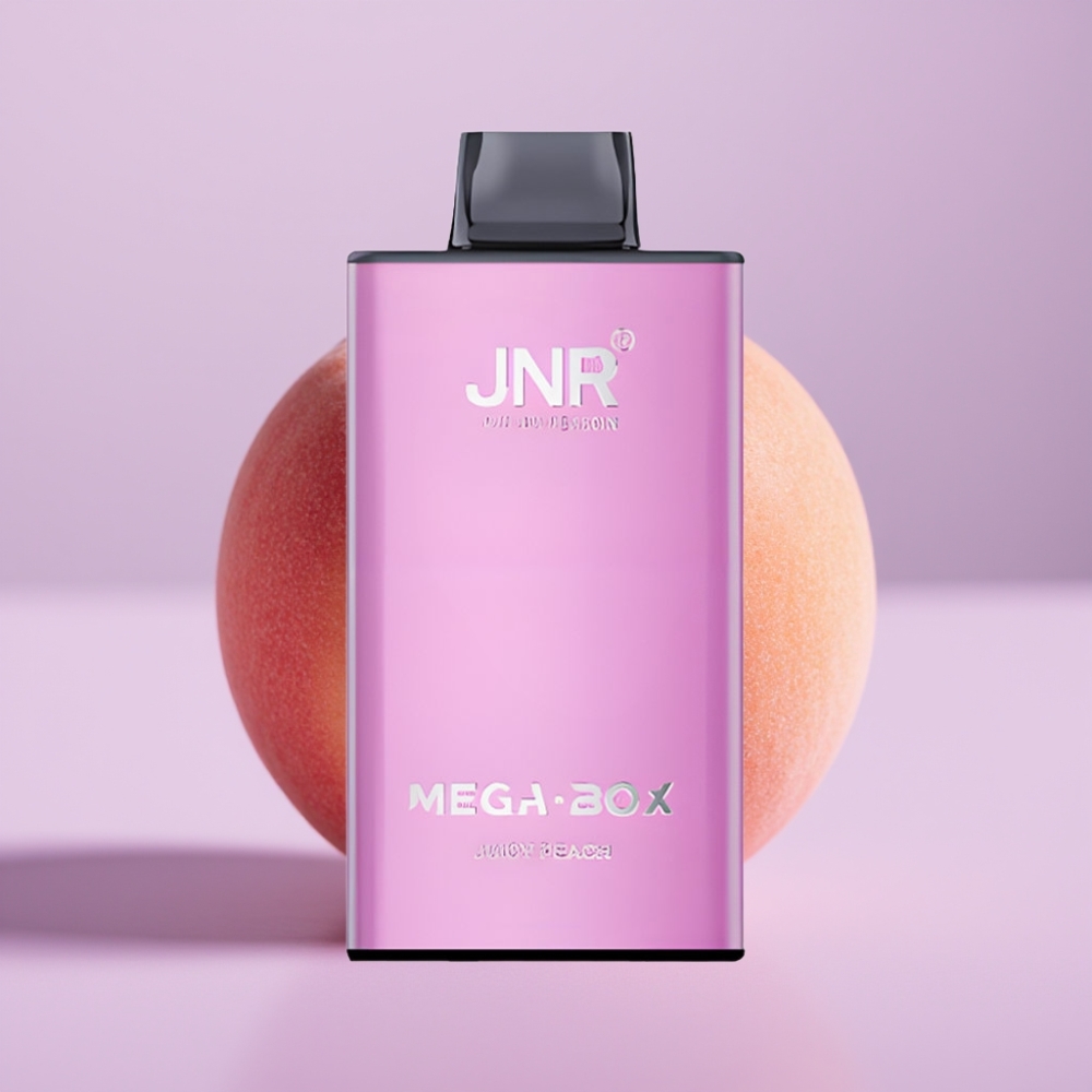 JNR Mega Box 25000 Puffs Vape Desechable Durazno Jugoso con 30ml de Líquido y Carga Rápida Type-C