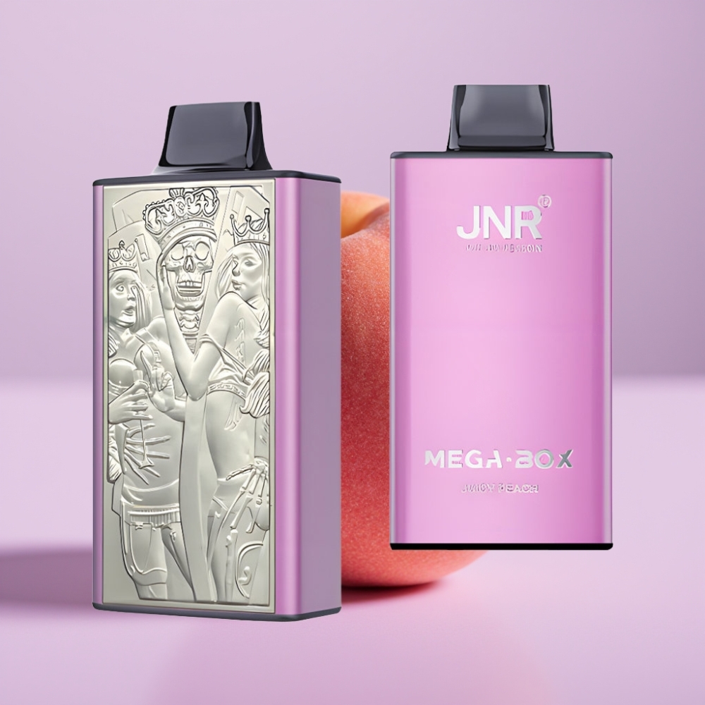 JNR Mega Box 25000 Puffs Vape Desechable Durazno Jugoso con 30ml de Líquido y Carga Rápida Type-C