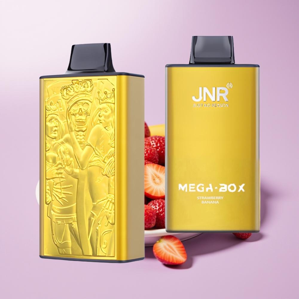 JNR Mega Box 25000 Puffs Vape Desechable Fresa Plátano – 30ml, 850mAh, Dual Mesh, Tipo-C