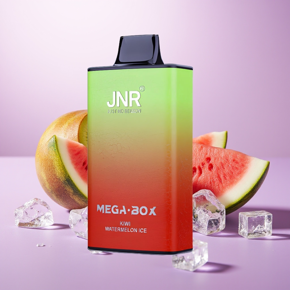 JNR Mega Box 25000 Puffs Vape Desechable Kiwi Sandía Hielo - 30ml, 850mAh, Carga Tipo-C