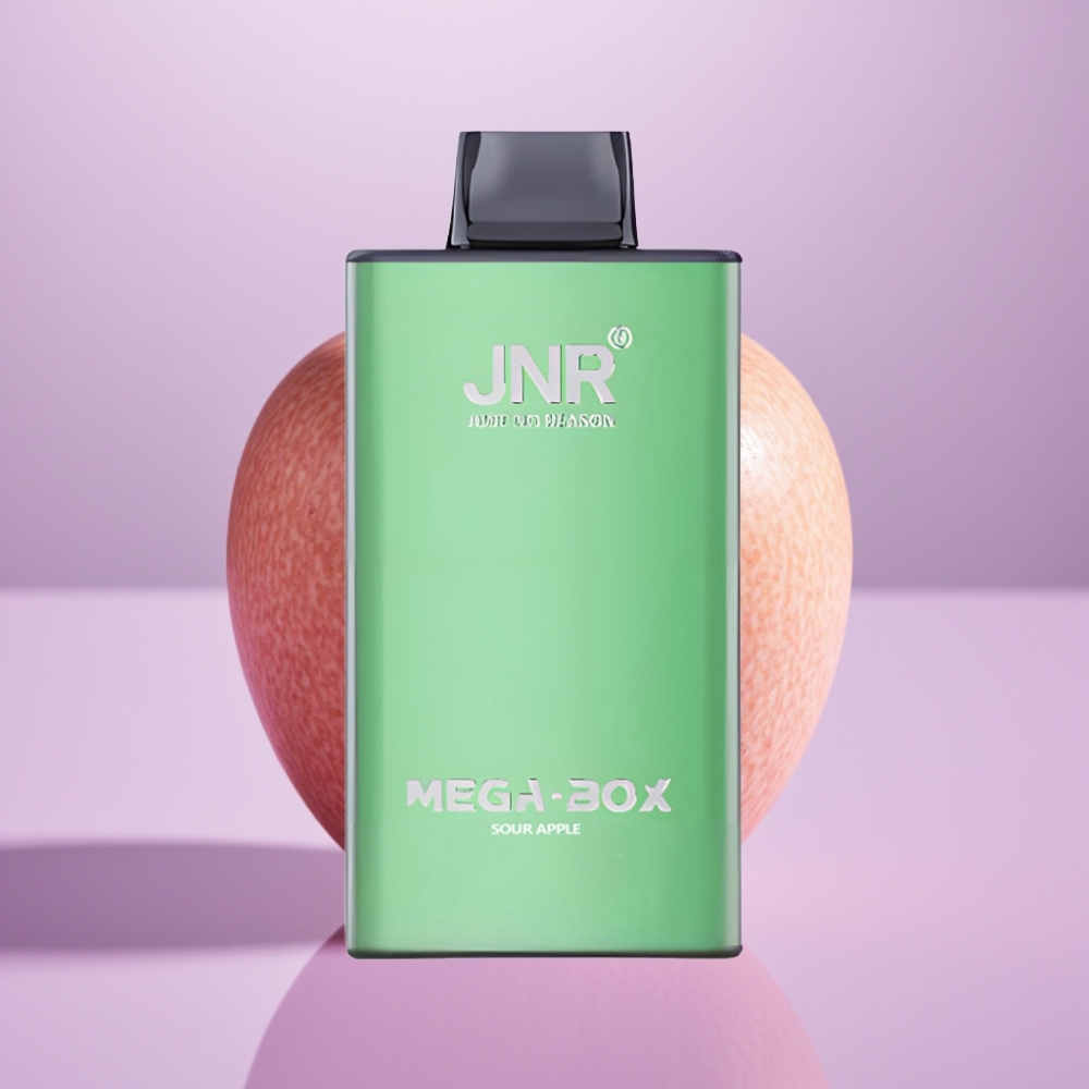 JNR Mega Box 25000 Puffs Vape Desechable Manzana Ácida - 30ml, 850mAh, Doble Bobina, Tipo-C