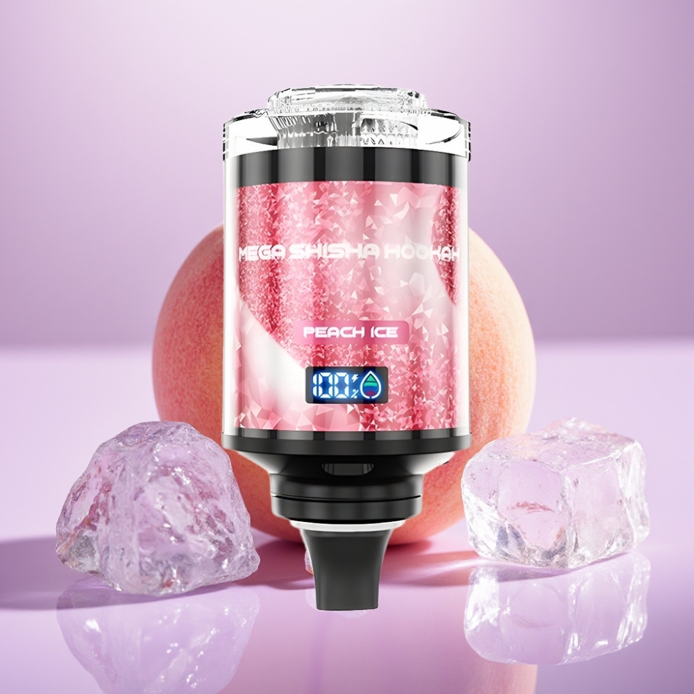 JNR Mega Shisha Hookah 100K Melocotón Helado