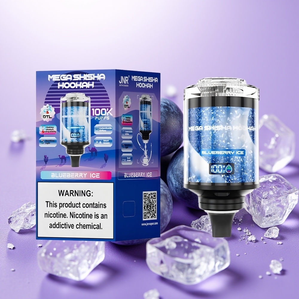 JNR Mega Shisha Hookah 100K Pantalla Inteligente 60ml