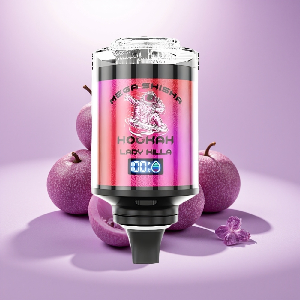 JNR Mega Shisha Hookah 100K Pantalla Inteligente Sabor Lady Killa