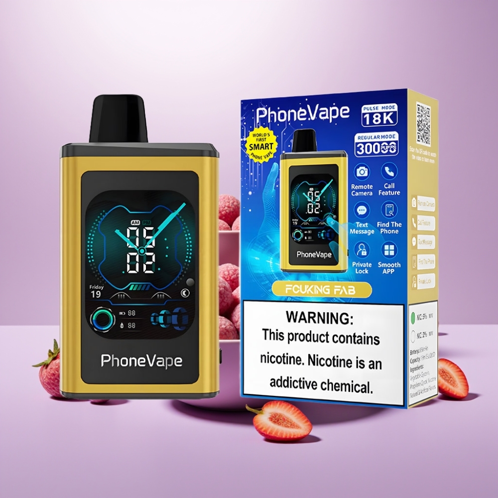 JNR PhoneVape 30000 caladas Vape Desechable Absolutamente Fabuloso con Batería Recargable 850mAh, Turbo y Pantalla Completa
